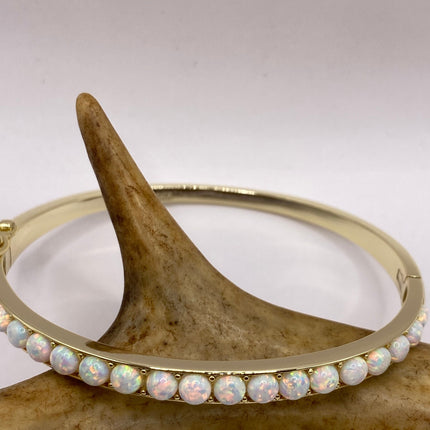 Vintage Minimal Tennis Bracelet | Blue Fire Opal Gemstone Cubic Zirconia Crystal Diamond Gold 925 Sterling Silver