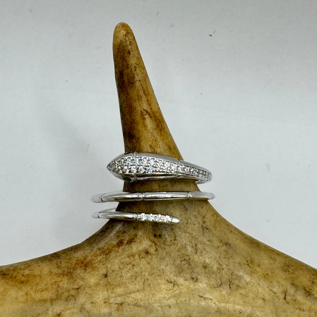 Vintage Tiny Silver Snake Ring | 925 Sterling Silver | Wedding Ring Thumb Band | Unique Serpent Ring | Free US Shipping!