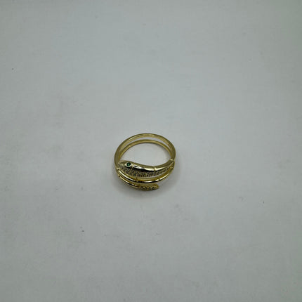 Vintage Tiny Gold Snake Ring | 925 Sterling Silver | Wedding Ring Thumb Band | Unique Serpent Ring | Free US Shipping!