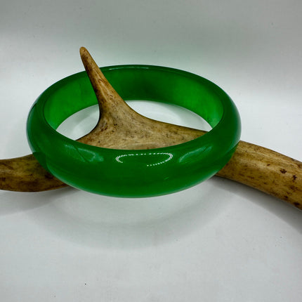 Vintage Green Jade Bangle Bracelet | Aventurine Crystal Lucky Green Jade Bracelet | Bracelet