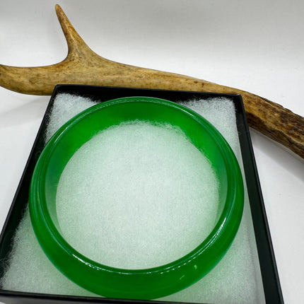Vintage Green Jade Bangle Bracelet | Aventurine Crystal Lucky Green Jade Bracelet | Bracelet