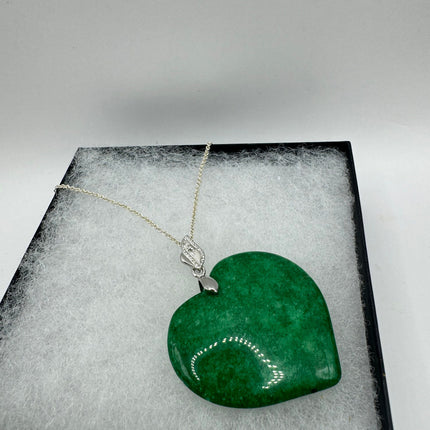 Vintage Green Jade Choker 925 Sterling Silver Necklace
