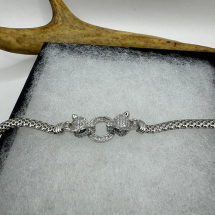 Vintage Silver Tennis Bracelet | Crystal Diamond Cubic Zirconia | 925 Sterling Silver