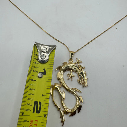 Vintage Gold Filled Dragon Necklace Link Chain Necklace for Him for Her or for Anyone