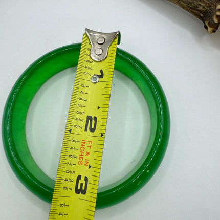 Vintage Green Jade Bangle Bracelet | Aventurine Crystal Lucky Green Jade Bracelet | Bracelet