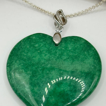 Vintage Green Jade Choker 925 Sterling Silver Necklace