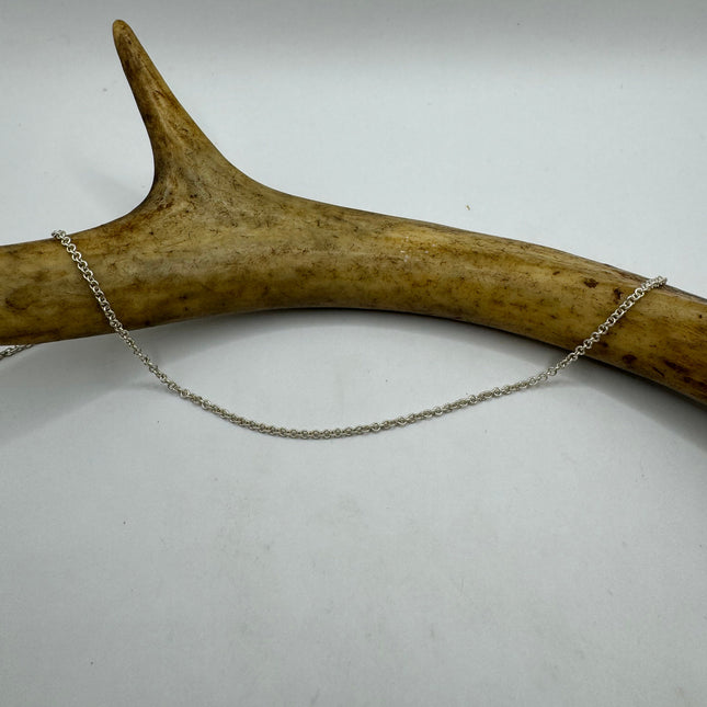 Vintage Silver Necklace Sterling Silver Hammered Link Chain Necklace for Him for Her or for Anyone