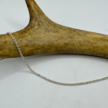 Vintage Silver Necklace Sterling Silver Hammered Link Chain Necklace for Him for Her or for Anyone