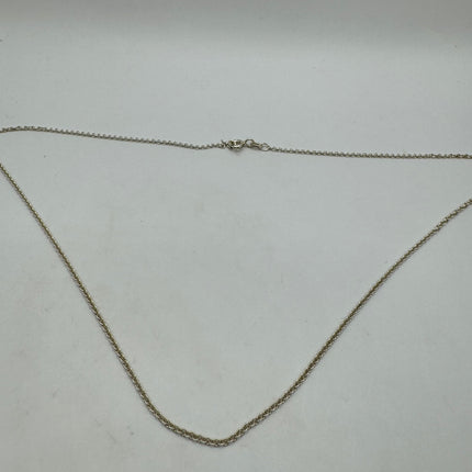 Vintage Silver Necklace Sterling Silver Hammered Link Chain Necklace for Him for Her or for Anyone