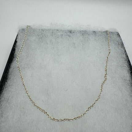 Vintage Silver Necklace Sterling Silver Hammered Link Chain Necklace for Him for Her or for Anyone