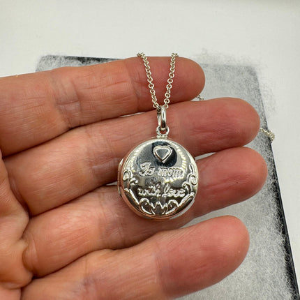 Vintage Silver Locket | Tiny Silver Heart Photo Memory Charm Pendant | 925 Sterling Silver Delicate Chain | Small Photo Mini Memory Necklace