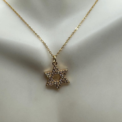 Vintage Silver Star of David Pendant Necklace | 925 Sterling Silver Jewish Star Statement Charm Necklace