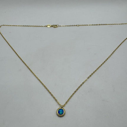 Vintage Silver Charm Necklace | Tiny White Fire Opal Star Pendant | 925 Sterling Silver Delicate Chain Necklace | Minimalist Jewelry