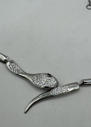 Tiny Silver Snake Pendant Necklace | 925 Sterling Silver Dainty Chain Serpent Charm Necklace