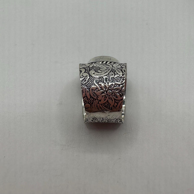 Vintage Rainbow Moonstone Ring Band - Antique Style Design