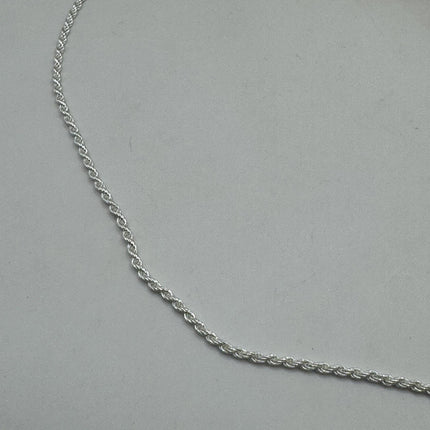Vintage Silver Necklace | Sterling Silver Rope Link Chain Necklace for Him for Her or for Anyone