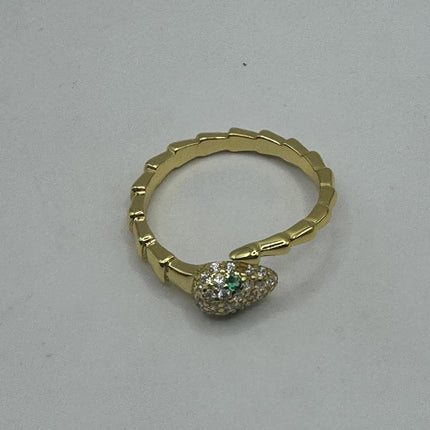 Vintage Tiny Gold Snake Ring | Gold 925 Sterling Silver | Unique Serpent Ring | Wedding Thumb Band - Free US Shipping!