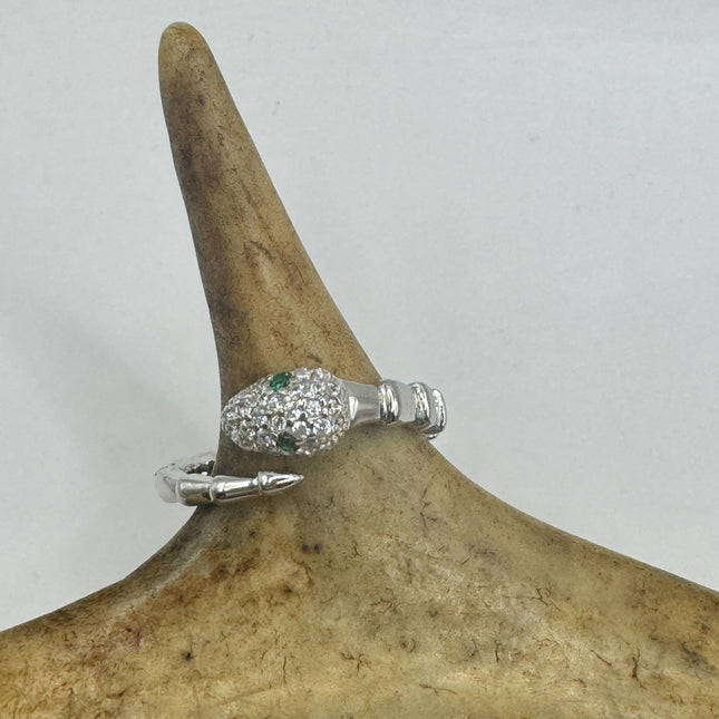 Vintage Tiny Silver Snake Ring | 925 Sterling Silver | Wedding Ring Thumb Band | Unique Serpent Ring | Free US Shipping!