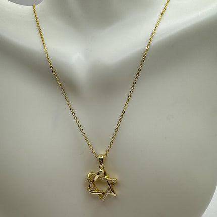 Vintage Silver Star of David Pendant Necklace | 925 Sterling Silver Jewish Star Statement Charm Necklace