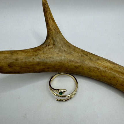 Vintage Gold Snake Ring | 9k Gold Filled Band | Unique Gift or Statement Serpent Ring