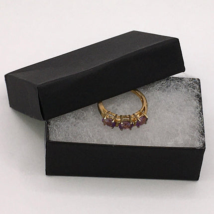 Vintage Purple Amethyst Ring Band 925 Sterling Silver