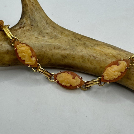 Vintage Gold Black Onyx Tennis Bracelet 14k Gold Filled