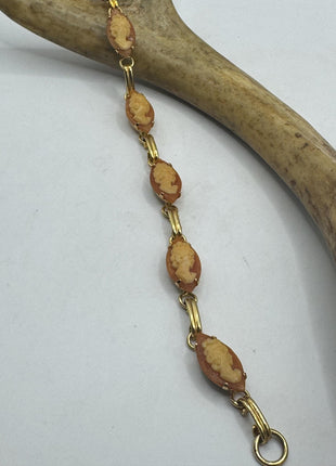 Vintage Gold Black Onyx Tennis Bracelet 14k Gold Filled