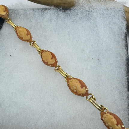 Vintage Gold Black Onyx Tennis Bracelet 14k Gold Filled