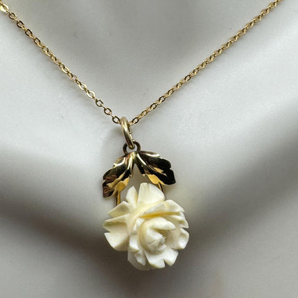 vintage Flower gold filled simple every day minimal necklace