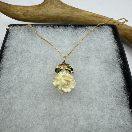 vintage Flower gold filled simple every day minimal necklace