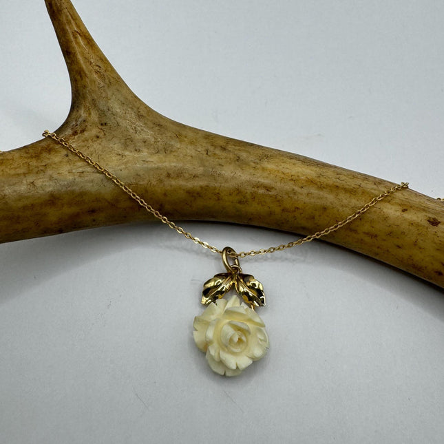 vintage Flower gold filled simple every day minimal necklace