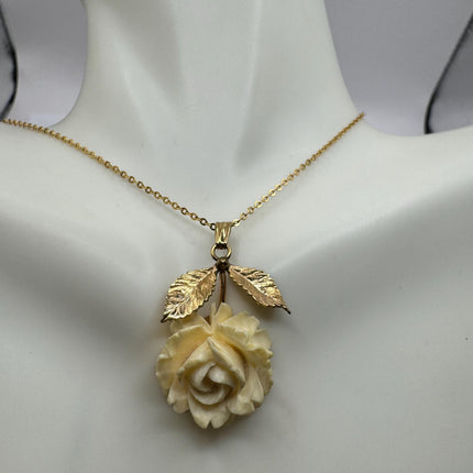 vintage Flower gold filled simple every day minimal necklace
