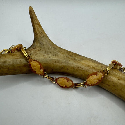 Vintage Gold Black Onyx Tennis Bracelet 14k Gold Filled