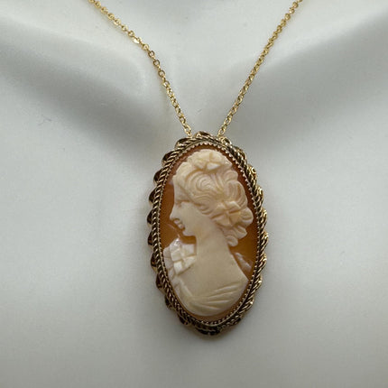 Vintage Cameo Gold Pendant Necklace | 12k GF Tiny Minimal Heart Love Delicate Gold Chain | Everyday Stacking Wedding Prom Jewelry