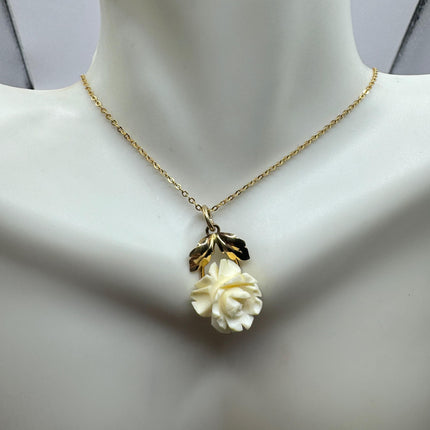 vintage Flower gold filled simple every day minimal necklace