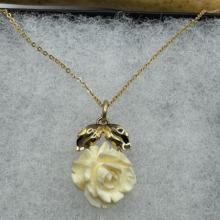vintage Flower gold filled simple every day minimal necklace