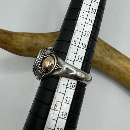 vintage silver, and 14 karat gold garnet Red Garnet Boho Cocktail | 925 Sterling Silver Antique Wedding Band Engagement Ring