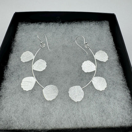 Vintage Flower Deco 925 Sterling Silver Dangle Earrings Minimalist Simple Everyday Jewelry elegant bride accessories for wedding