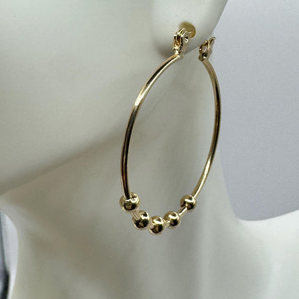 Medium Vintage Gold Hoop Earrings | 9K Gold-Filled Minimalist Everyday Design