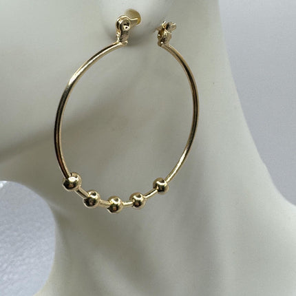 Medium Vintage Gold Hoop Earrings | 9K Gold-Filled Minimalist Everyday Design