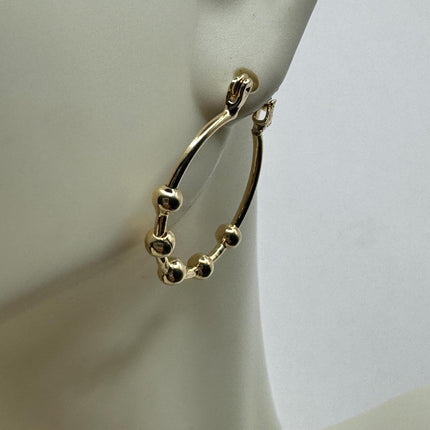 Medium Vintage Gold Hoop Earrings | 9K Gold-Filled Minimalist Everyday Design