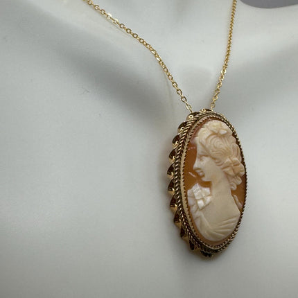 Vintage Cameo Gold Pendant Necklace | 12k GF Tiny Minimal Heart Love Delicate Gold Chain | Everyday Stacking Wedding Prom Jewelry