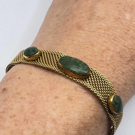 Vintage Green Gold 14k Gold Filled Bracelet - Minimal Everyday Layered Stacking - Dainty Simple Design