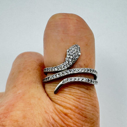 Snake Serpent Wedding Ring Thumb Band 925 sterling silver adjustable