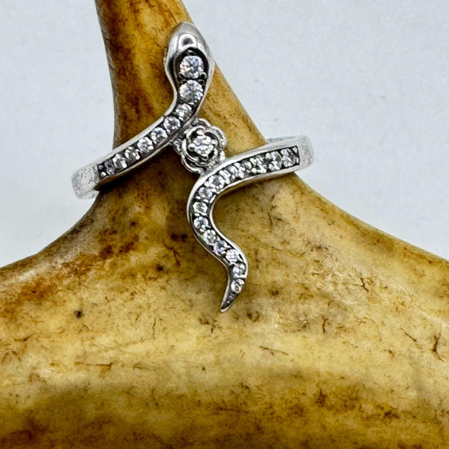 Vintage Snake Serpent Wedding Ring Thumb Band 925 sterling silver