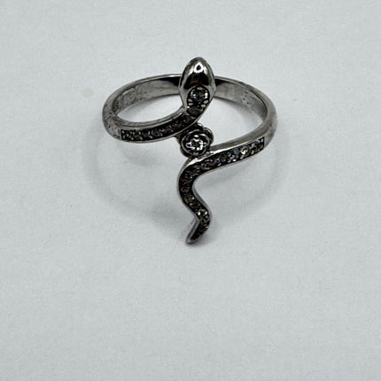 Vintage Snake Serpent Wedding Ring Thumb Band 925 sterling silver