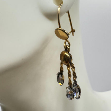 vintage gold fill dangle earrings Earrings 12k GF Tiny Love Delicate Gold Earrings Simple every day minimal