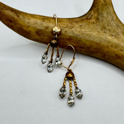 vintage gold fill dangle earrings Earrings 12k GF Tiny Love Delicate Gold Earrings Simple every day minimal