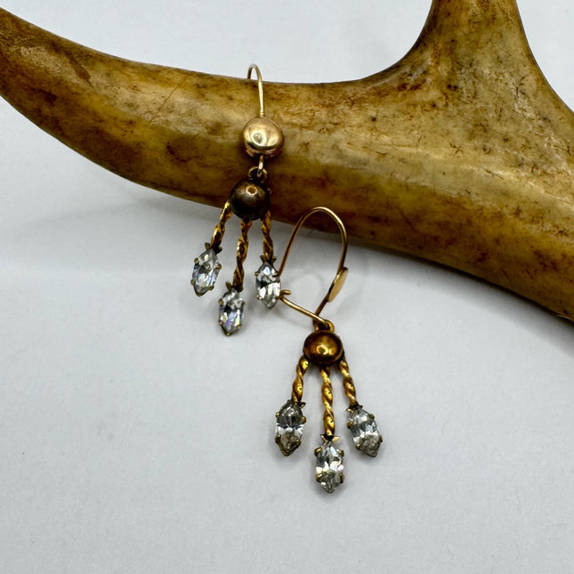 vintage gold fill dangle earrings Earrings 12k GF Tiny Love Delicate Gold Earrings Simple every day minimal