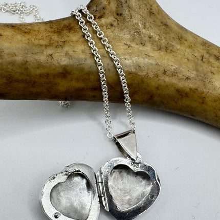 Vintage Black Onyx Silver Locket